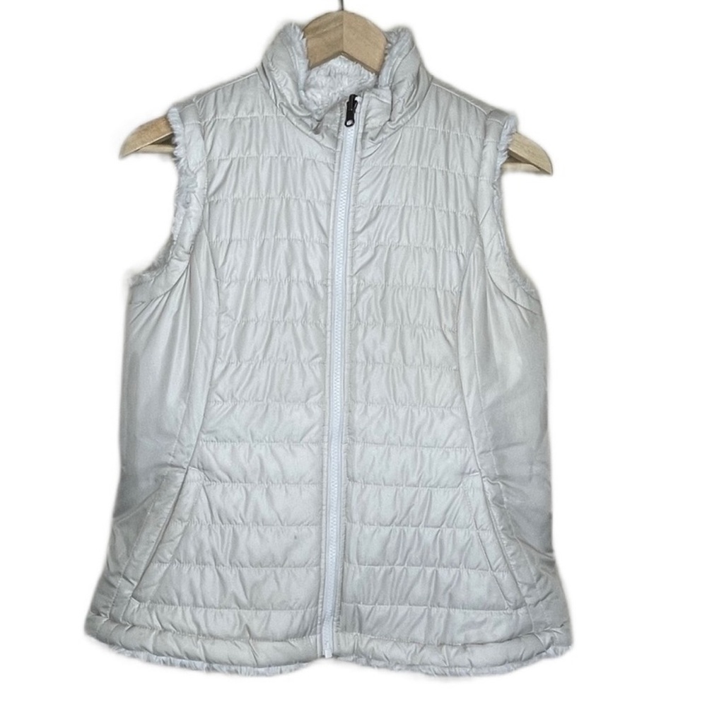 Nicole Miller Womens Luxurious Reversible Faux Fur Vest